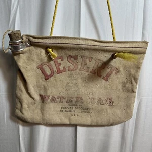 VTG Desert Canvas Specialty Water Bag Flax Duck Scotland Camping LA California - Picture 1 of 16