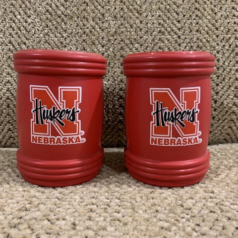 Nebraska Huskers Big Ten Magna Coolie Can Holder Magnetic NCAA Football Red Cover
