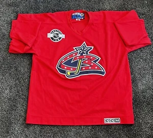 Columbus Blue Jackets Vintage CCM Red Mens Large Jersey - Picture 1 of 4