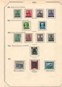 Estampillas SAAR 1920-1921 muy finas como nuevas y usadas con bisagras en la lista - Imagen 1 de 1