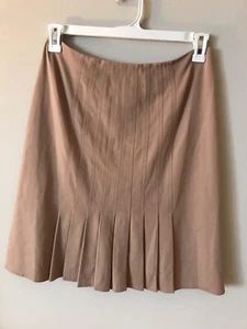 Kay Unger New York Tan Lined Skirt Size 6 - Picture 1 of 3
