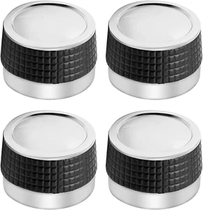 Gas Grill Control Knobs Replacement Chrome Plated Non-Slip Grip D-Shaped 4Pcs - Picture 1 of 7