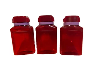 Target Red Pill Bottles 3 Prescription Medicine Container Medium Purple Ring - Picture 1 of 3