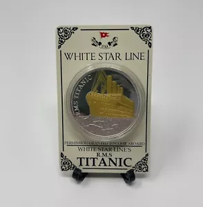Titanic Ticket with Coin Display RMS Titanic Memorabilia Gifts Boarding Pass - Picture 1 of 9
