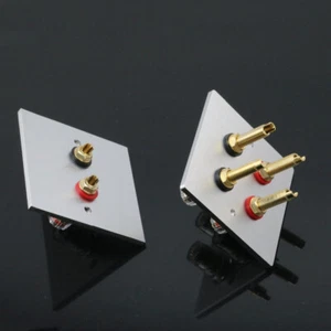 1Set Speaker Gold Plated Binding Post HIFI Terminal +Aluminum alloy Plate Socket