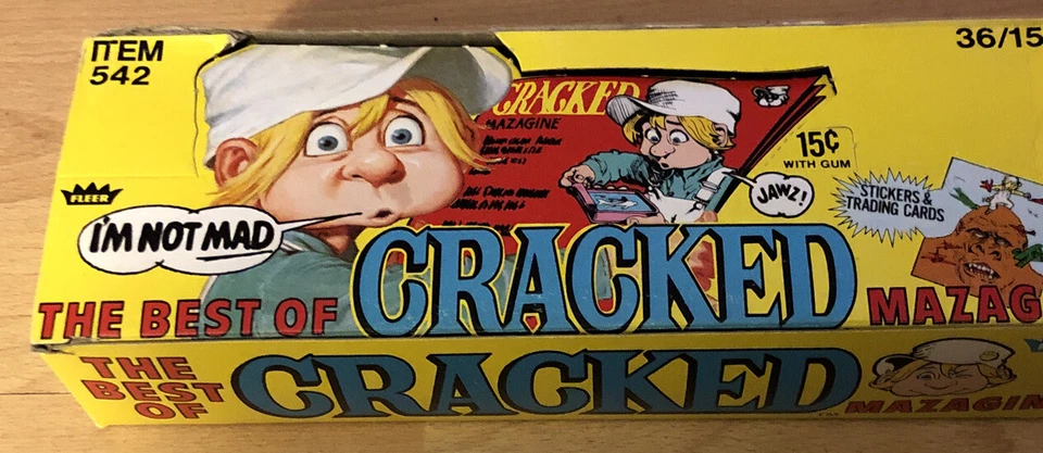 Empty 1978 Fleer Cracked Magazine Stickers & Trading Cards Wax Pack Box Item 542 - Image 1 of 4