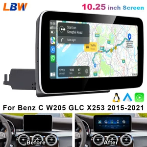 10.25 inch Linux Screen Carplay Radio Stereo For Benz C W205 GLC X253 2015-2021 - Picture 1 of 12