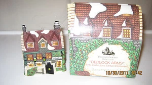 DEPT 56 - LOT 3: DEDLOCK ARMS + SIR JOHN FALSTAFF INN ORNAMENTS + TREES - Picture 1 of 3