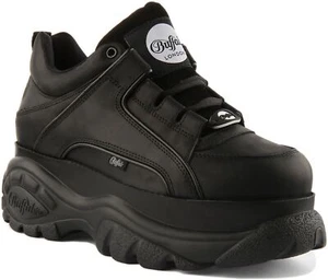 Buffalo 1339-14 2.0 Mens Classic Platform Trainers In Black UK Size 8- 11 - Picture 1 of 18