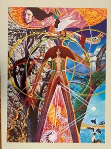 PÓSTER SANTANA, ABRAXAS, MEGA RARO AÑOS 70 - Imagen 1 de 9