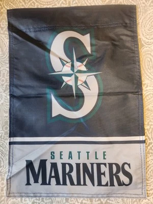Seattle Mariners 12X18 Inch Double Sided MLB Baseball Garden Flag  - Image 1 of 3