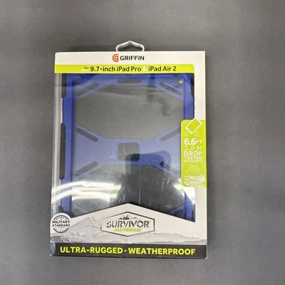 Griffin Survivor All-Terrain Rugged Case for iPad 9.7" (2017/2018)-Black & Blue - Image 1 of 3