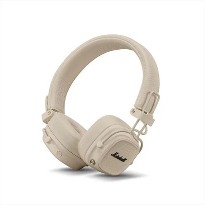 Cuffie On-Ear Bluetooth Wireless Marshall Major V Pieghevoli con Microfono CREAM - Immagine 1 di 4