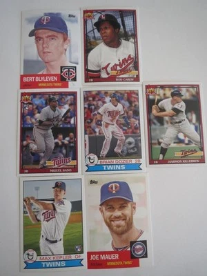 Minnesota Twins Set of 7 Topps Archive 2016 Baseball Card - Image 1 of 4