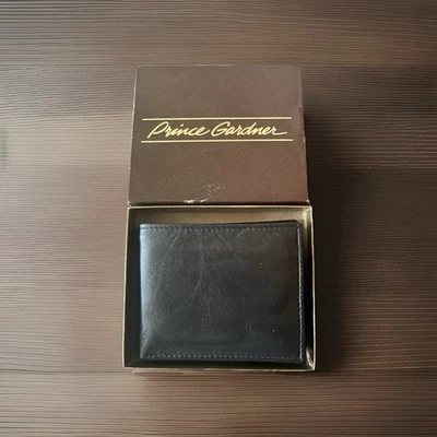 Cartera de cuero negra Prince Gardner nueva de colección Foto 1 de 4