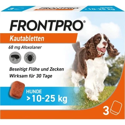 BOEHRINGER INGELHEIM VETMEDICA GMBH FRONTPRO 68 mg Kautabletten f.Hunde >10-25 kg 3 St PZN18654297