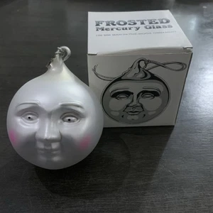 Department 56 Man In The Moon Frosted Mercury Glass Ornament Silver 100mm - Bild 1 von 17