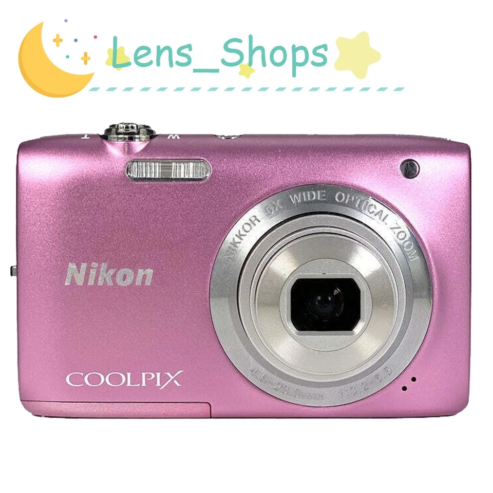 Nikon COOLPIX S2800 CCD Digital Camera 20.0MP 5x Optical Zoom Auto Focus Pink - Image 1 of 4
