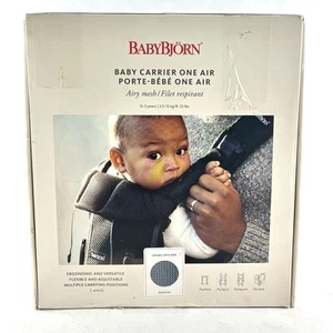 BabyBjörn Babytrage Mini dunkelgrau | 0-12 Monate | 7-25 lbs | gebraucht - Bild 1 von 4