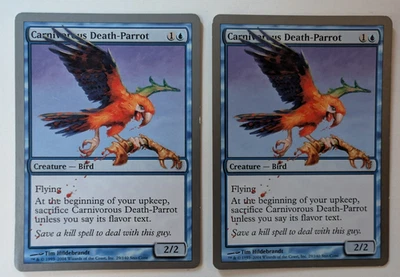 MTG: Magic the Gathering - 2x Carnivorous Death-Parrot - Unhinged | EX - Bild 1 von 2