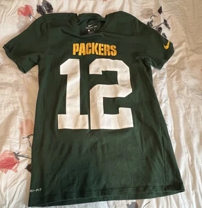 Camisa Nike Dri-Fit Green Bay Packers Aaron Rodgers para mujer pequeña #12 equipo de la NFL - Imagen 1 de 5