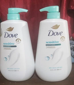 Dove Sensitive Skin Body Wash with Pump, 30.6 fl. oz., 2 ct - Picture 1 of 2