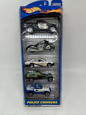 2000 Hot Wheels Police Cruisers 5 Car Gift Pack Dodge Power Wagon Jeepster CDT16 - Image 1 of 4