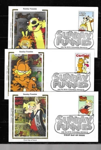 USA SC # 4467-4471 Sunday Funnies FDC . Colorano Silk Cachet - Picture 1 of 2