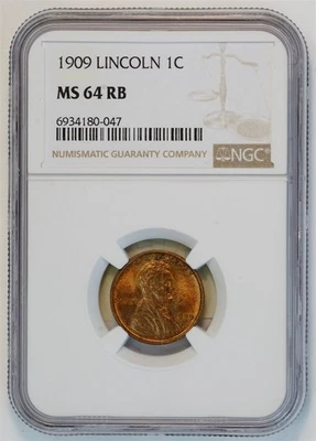 1909 Lincoln Wheat Small Cent MS 65 RB NGC 1C - Image 1 of 4