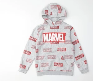 Marvel Boys Grey Pullover Hoodie, 9-10 Years, Graphic Print - Picture 1 of 12