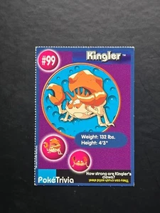 Pokemon The First Movie Poketrivia Kingler #99 LP - Picture 1 of 2