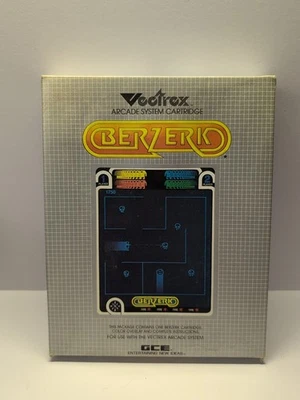 Berzerk Vectrex Box Game Cart Overlay No Tray Good Shape TESTED FAST LOOK!  - Image 1 of 4