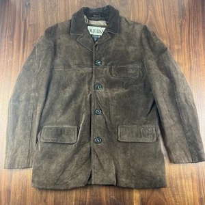 Wilson's M.Julian Vintage Brown Suede Leather Shearling Jacket Womens Size M - Bild 1 von 20