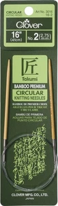 Paquete de 3 agujas de tejer circulares de bambú Takumi 16"16-2 - Imagen 1 de 2