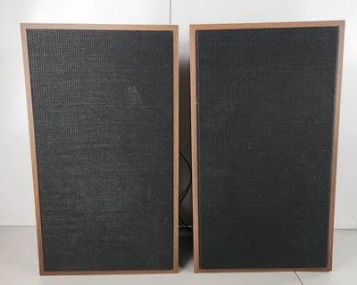 Set of 2 Vintage Panasonic 7750 Bookshelf Speakers Brown 10W 16-Ohm Wall Mounted - Image 1 of 4