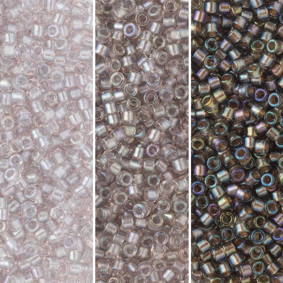 Paquete Delica Seed Beads: Talla 11/0, Colección Paleta Forrada Color Gris Interior Foto 1 de 4