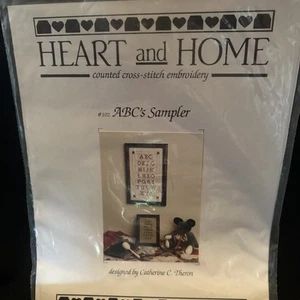 Heart and Home Counted Cross Embroidery #102 ABC’s Sampler - Picture 1 of 4
