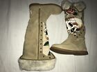 Ed Hardy Born Free Winter Boots Women's Size 5 American Eagle Fur Lined