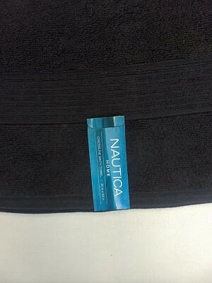 Nautica Cressline 4-Piece Luxury Black Solid Bath, Washcloth & Hand Towel Set 44 - Image 1 of 4