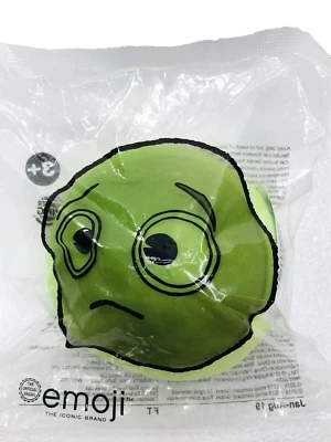 Nuevo en Paquete Emoji Cara Sad Verde Peluche Burger King Juguete para Comida para Niños 2019 Foto 1 de 2