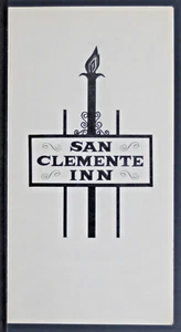 Souvenir Postkarte Speisekarte - San Clemente Inn 1965 EPH148 - Bild 1 von 3