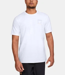 Mens Under Armour Project Rock Stripe Horizontal Graphic Shirt 1321419 100 M - Picture 1 of 5