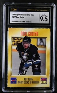 Paul Kariya Ducks 1995 Sports Illustrated for Kids SI card CSG graded 9.5 MINT+ - Picture 1 of 2