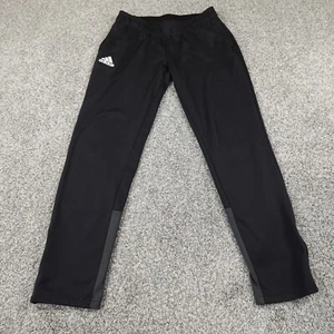 Adidas Pants Womens L Black Track WarmUp Zip Jogger Aeroready Sweatpants Gym Run - Picture 1 of 17