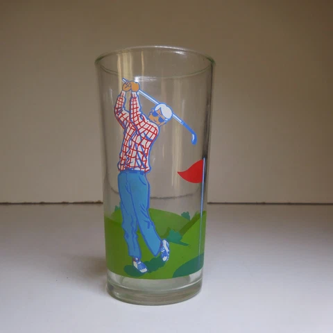 N23.352 VMC Reims France Glass Golf Art Deco Table Sport Vintage Collection Cover