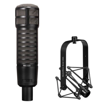 Electro-Voice RE320 Dynamic Vocal Mic w/ Electro-Voice 309A Shockmount - Image 1 of 4