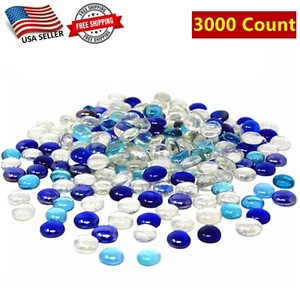 3000 Pcs Wholesale Mixed Color Glass Gem, Pebbles, Marbles Vase Filler (30LB) - Picture 1 of 7