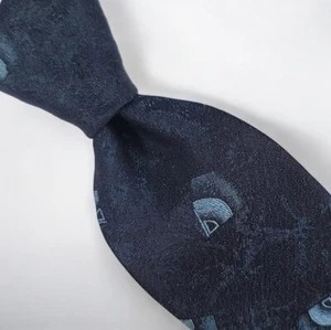 OSCAR DE LA RENTA Necktie, With somewhat floral designs, Color Black, Used.  - Picture 1 of 11