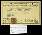 SEPHIL INDIA 1932 CANADA SUN-LIFE ASSURANCE CO. REVENUE RECEIPT W/ 1a KGV
