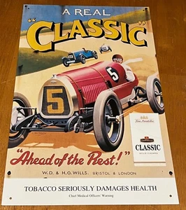 NEW :COLLECTABLE -Classic Cigars -1990's RETRO TIN PLATE SIGN : 2 of 4 - Picture 1 of 1